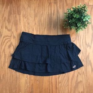 HOLLISTER Navy Blue Flowy Tiered Hipster Skirt